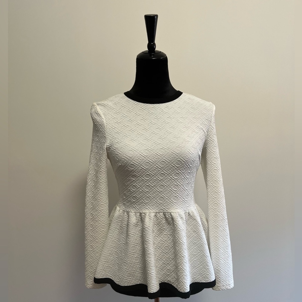 White & Black Blouse